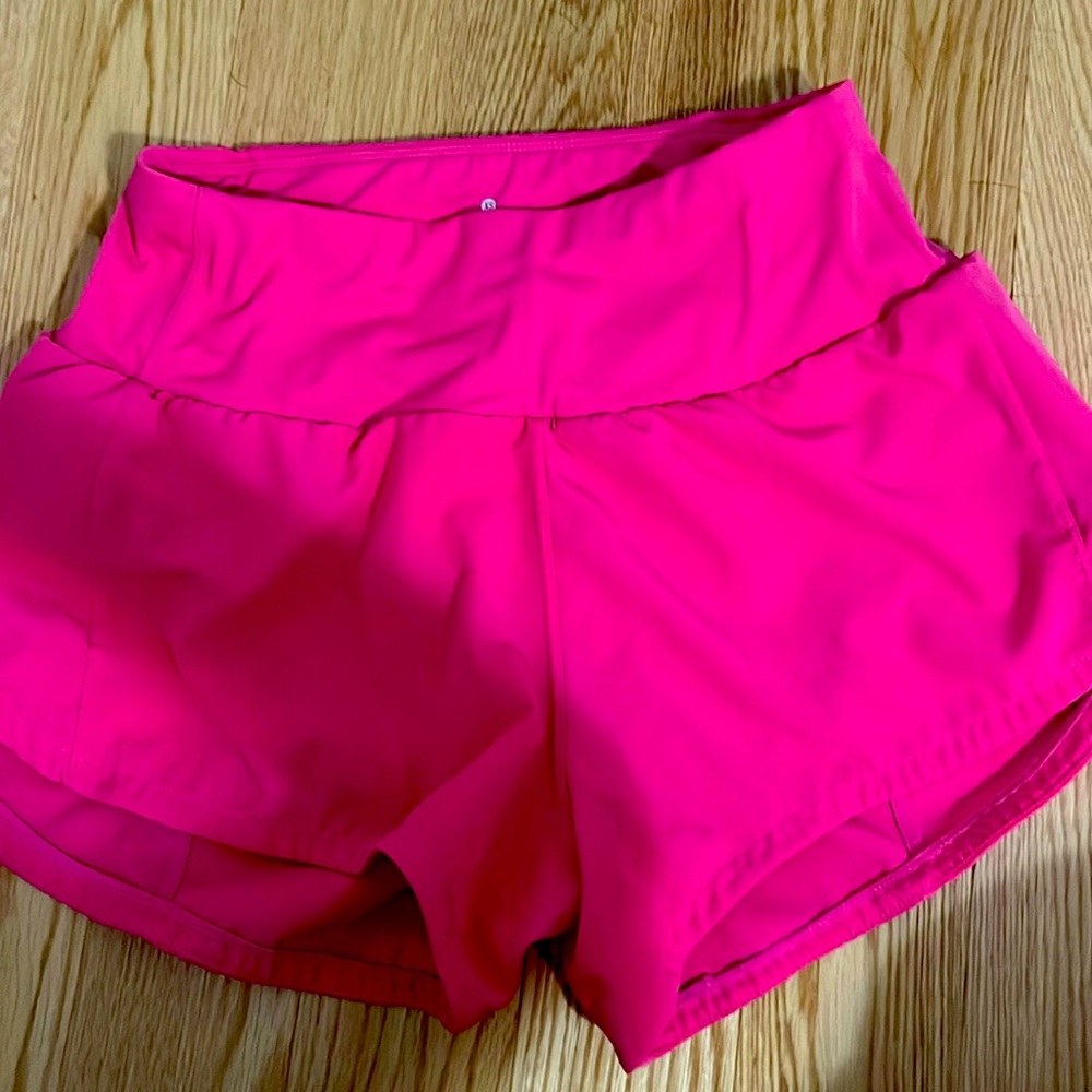 Pink workout shorts